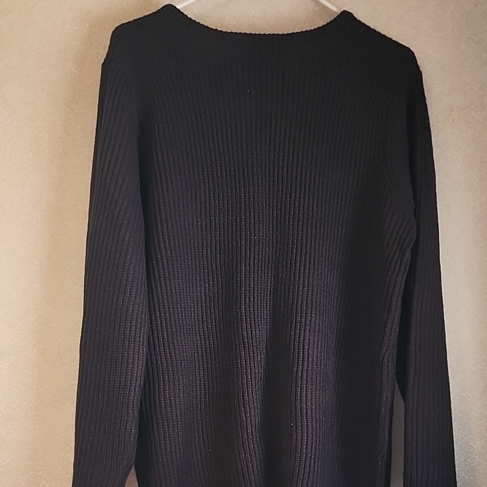 Elegant Black Button-Up Women's Cardigan - Picture 3 of 4